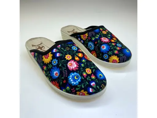 Kvetinkové pohodlné papuče EVA VL1601-kvet