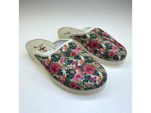 Kvetinkové pohodlné papuče EVA VL1491-kvet