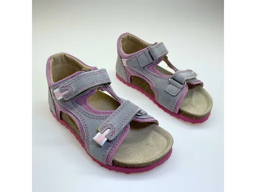 Zdravotné detské sivo ružové sandále Protetika T32-20