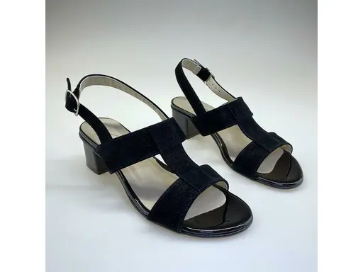 Elegantné semišové čierne sandále EVA M808-60S