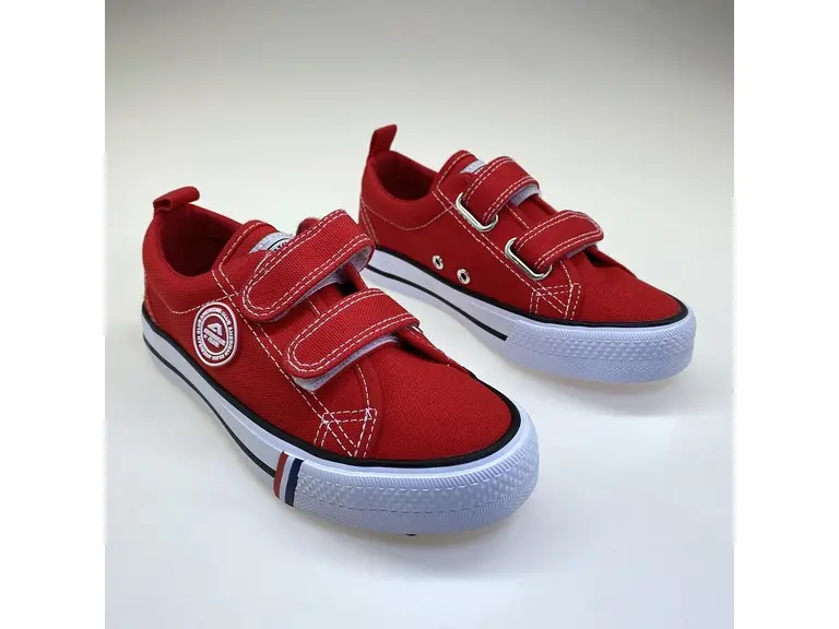 Červené detské textilné tramky Americana LH38/22-30