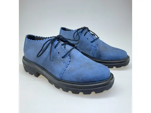 Modré kožené topánky EVA K3329/9108-90