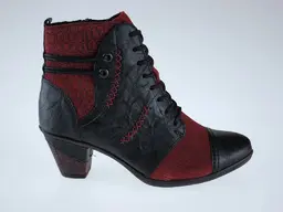 Krásne čierno červené členkové topánky Remonte D8786-05