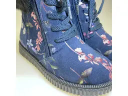 Teplé modré kvetinkové čižmy Protetika Kaja Navy