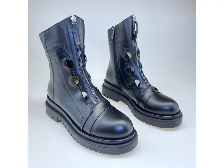 Čierne teplé členkové topánky SS 40070-60