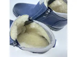 Teplé kožené členkové topánky EVA BUT639-90