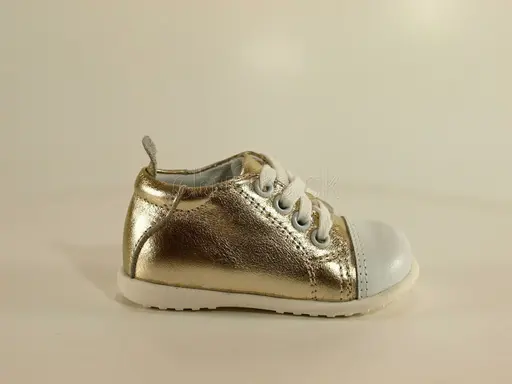 Zlato biele celokožené topánky EMEL
