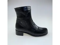 Dámske kvalitné teplé čierne pohodlné členkové topánky BUT888-60