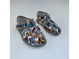 Chlapčenské zatvorené textilné papučky Maník M-01-2SCH