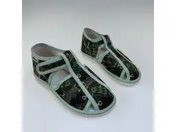 Chlapčenské zatvorené textilné papučky Maník M-01-2SCH