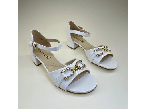 Dámske biele elegantné sandale 9-28201-20-10