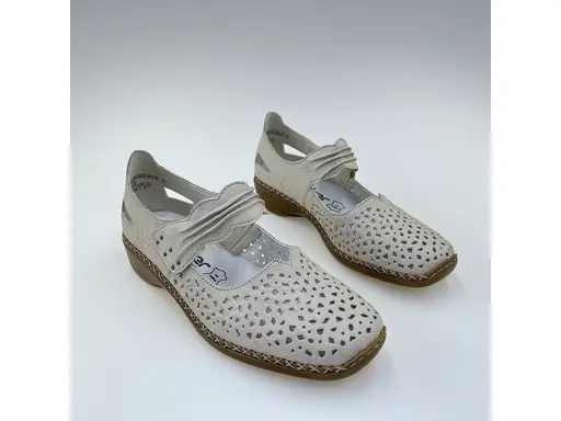 Dámske baleríny Rieker 41399-60 – Krémový komfort s technológiou Antistress