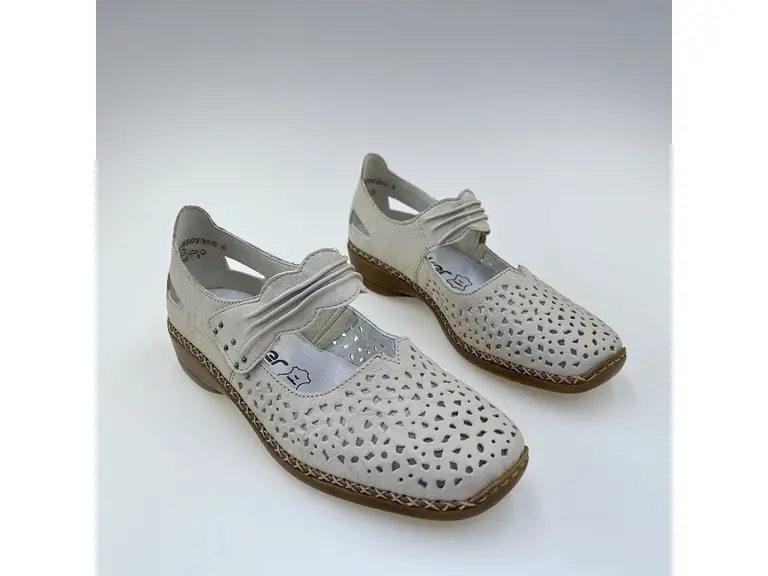 Dámske baleríny Rieker 41399-60 – Krémový komfort s technológiou Antistress