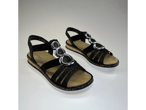Čierne letné sandále 679L4-00