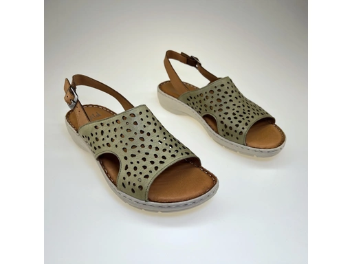 Dámske zelené sandále 016-1320-50