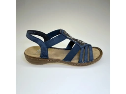 Dámske modré sandále 60800-14
