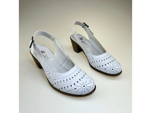 Dámske biele sandale 40983-80