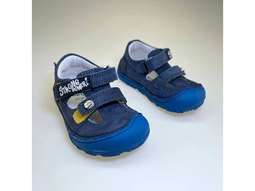 Detské modré barefoot polosandale DJB023-H073-384