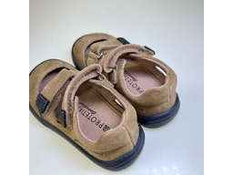 Detské hnedé barefoot letné sandále Tery brown