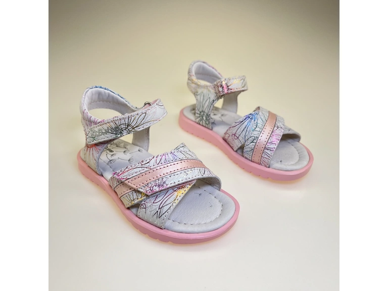 Detské letné sandalky sivé DSG123-G055-383