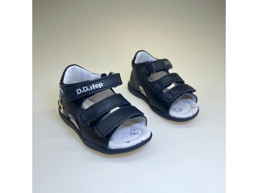 Detské modré  sandálky DSB023-G075-323