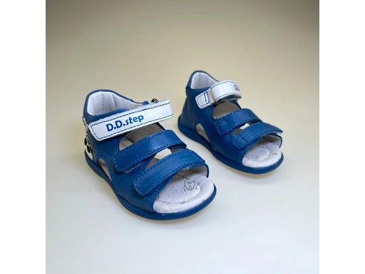 Detské modré  sandálky DSB023-G075-323B
