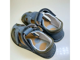 Detské modré barefoot sandálky DSB123-G076-382C