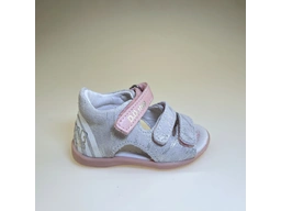 Detské sivo strieborné  sandálky DSG023-G075-345A
