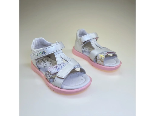 Detské biele  sandálky DSG123-G055-347B