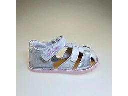 Detské bielo strieborné barefoot sandálky DSG123-G076-382