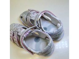Detské bielo farebné barefoot sandálky DSG123-G080-333B