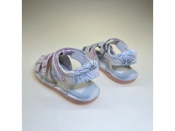 Detské bielo farebné barefoot sandálky DSG123-G080-333B