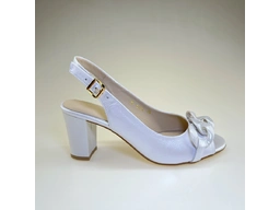 Dámske biele perleťové sandle A4962-10p