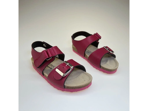 Detské malinové  sandále T97-20