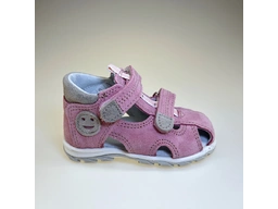 Detské ružovo sivé sandale T102-31