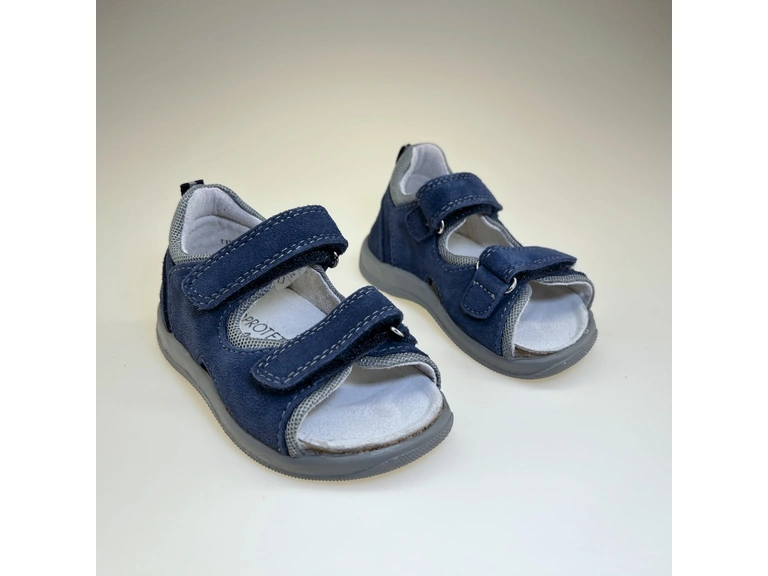 Detské modro šedé sandale T115A-97s