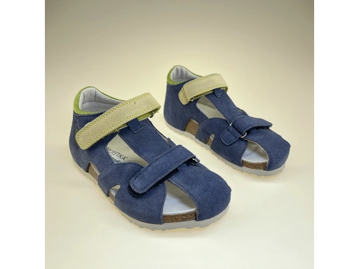 Detské modro zelené sandále T116B-99