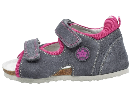 Detské sivo ružové sandale T115B-23