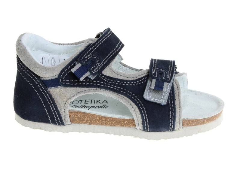 Detské modro sivé sandále T32-99
