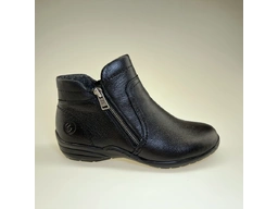 Dámske čierne teplé členkové topánky R7677-02