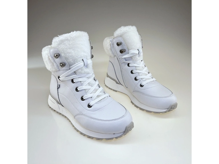 Dámske biele teplé topánky W0670-80