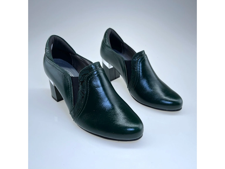 Dámske zelené poločlenkové topánky K3421/6038M-50