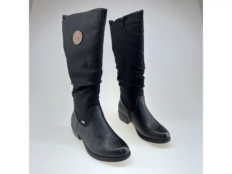 Dámske čierne hrubo zateplené čižmy 93157-00