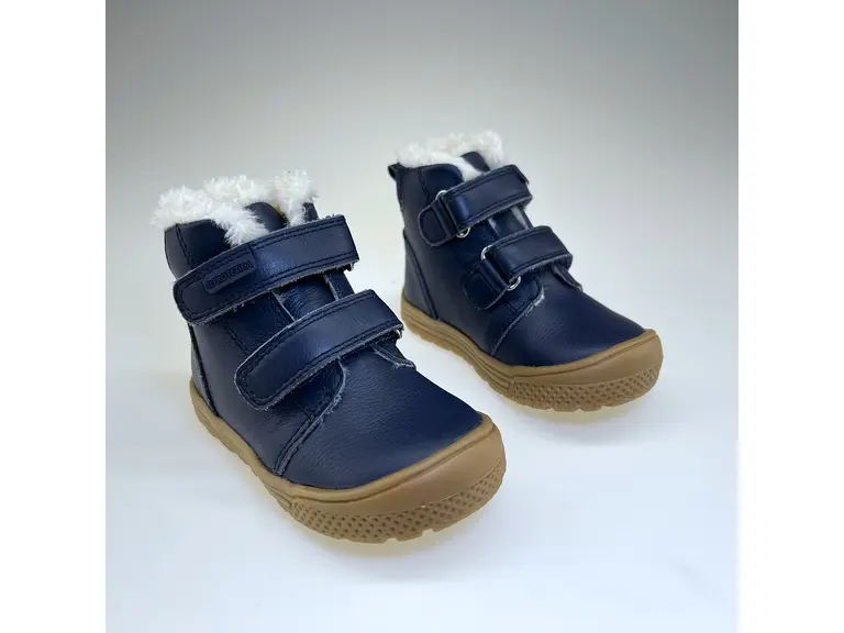 Detské celé teplé modré topánky Tedy navy