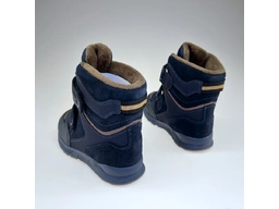 Detské celé teplé modré vodeodolné topánky Tino brown