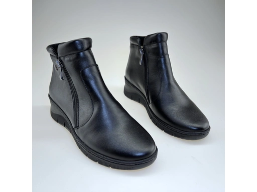 Čierne teplé dámske členkové topánky P5-15899-001