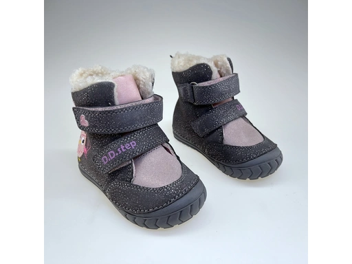 Detské teplé celé sivé topánky DVG023-W029-362