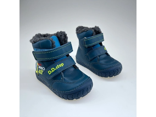 Detské hrubo zateplené modré topánky DVB023-W029-394B