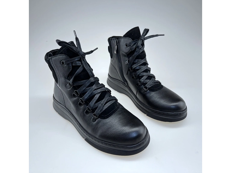 Dámske čierne teplé celé topánky P5-1459-003
