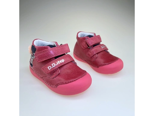 Detské tmavo ružové poločlenkové topánky DPG024-S066-41382A